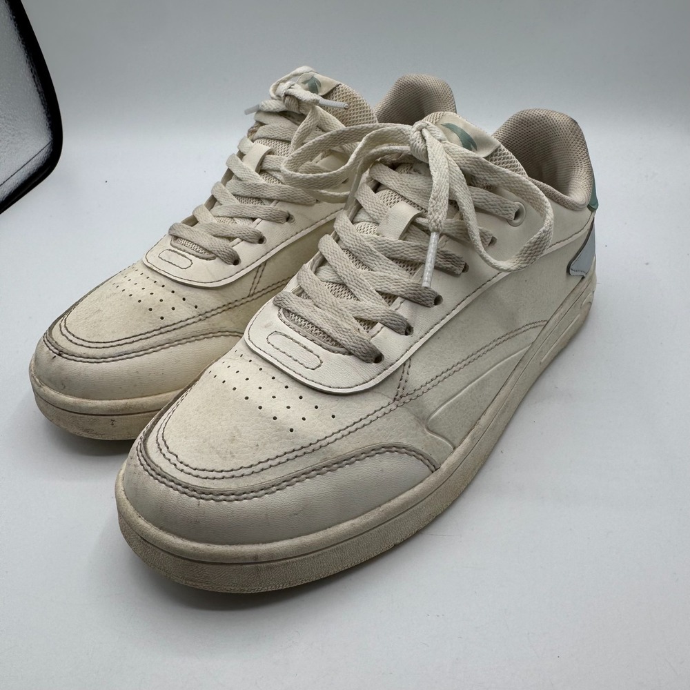 ANTA Low Top Sneakers Women Size 7 Beige Cream Casual Lace Up Shoes